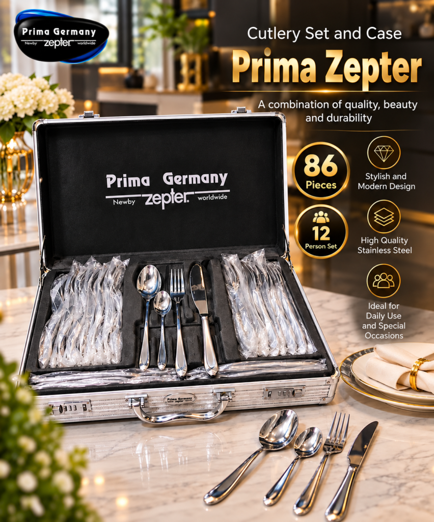 Prima Zepter 86-Piece Cutlery Set with Case
