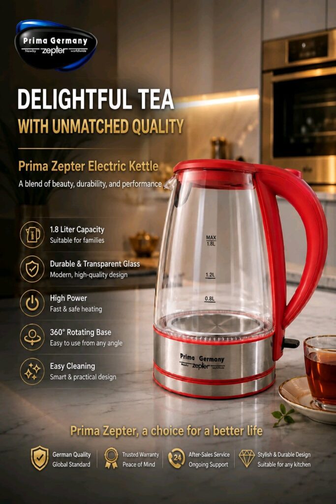 Prima Zepter Electric Glass Kettle 1.8L