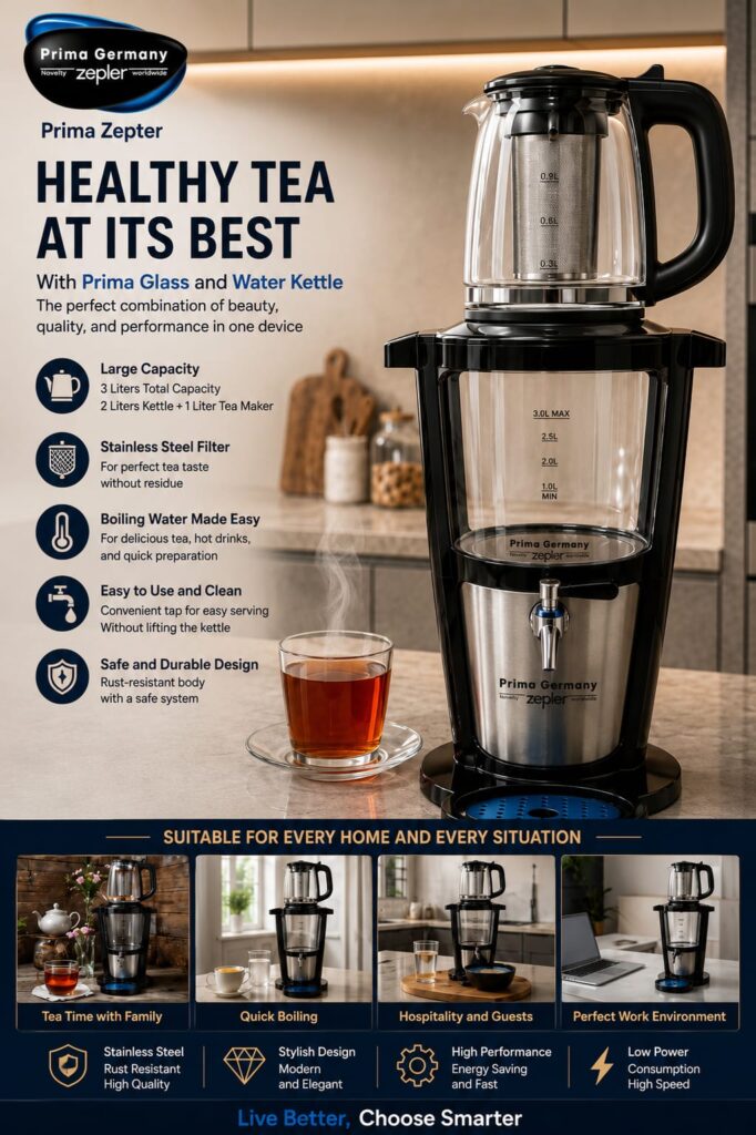 Prima Zepter Healthy Tea Glass and Water Kettle Set